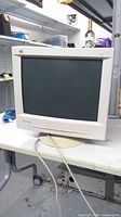 Front view of ViewSonic A70 CRT monitor on table