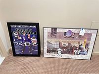 Both framed prints side by side