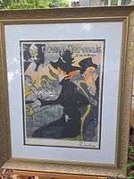 Full view of framed Divan Japonais lithograph