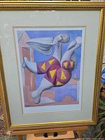 Full view of framed Picasso lithograph