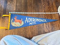 Full view of pennant with measuring tape showing length