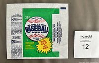 Front of 1981 O-Pee-Chee MLB wax wrapper showing graphics and pricing