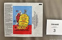 Front side of 1984-85 OPC Hockey wax pack wrapper