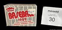 Front view of sealed 1989 Fleer Baseball Update box