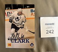 Front view of entire autographed photo