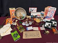 Overview of entire lot spread on table