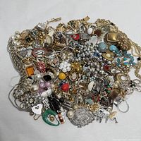 Pile of assorted jewelry pieces showing weight and mix
