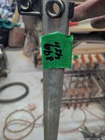 Full length of steel bar with tape showing length marking