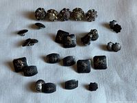 Group view of all filigree and niello buttons