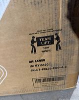 Shipping carton showing model and SKU numbers