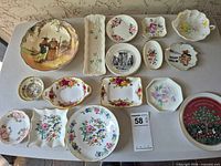 Group shot of all trinket dishes laid on table