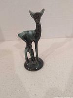 Full view of the deer figurine on countertop