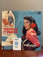 Front cover of Tangos et Pasos LP showing artwork and label