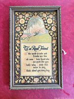Front view of one framed verse print