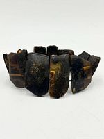 Full view of bracelet showing all amber pieces