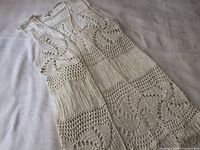 Full view of crocheted vest front