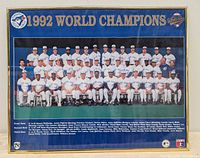 Full view of framed 1992 Blue Jays World Champions poster