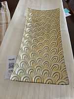 angled view of entire platter showing shape and pattern
