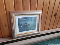 Framed print of ducks on water