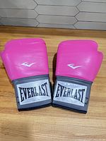 Front view showing Everlast branding and pink exterior