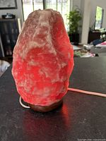 Lamp lit showing overall shape and cord