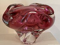 front view showing overall organic shape and cranberry overlay
