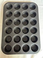 Top view of 24-cup mini muffin pan
