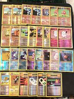 Overview of all 29 sleeved cards in binder