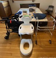 Overview of all mobility and health items laid out