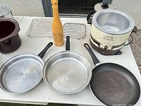 Overview of cookware on table