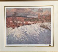 Framed print close-up showing artwork and matting