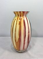 Full view of blown glass vase front