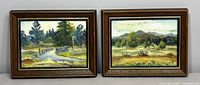 Both framed paintings side by side