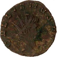 Obverse showing radiate head of Gallienus