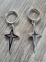 Both earrings front view showing design
