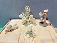 Group shot of all five porcelain holiday pieces