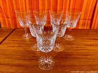 Group of Waterford Lismore goblets on table