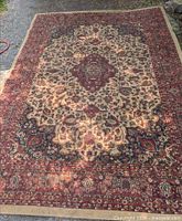 Full view of rug showing entire pattern and borders