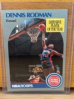 Front of Dennis Rodman #109 card in protective sleeve