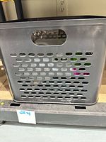 Front view of gray Brightroom crate