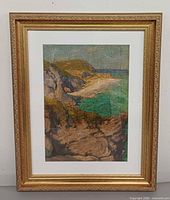 Front view of framed painting