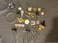 Overview of entire assortment laid out on fabric