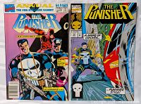 Front covers of both Punisher comics
