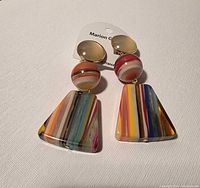 Full view of earring pair on card