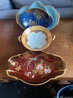 Three bowls stacked showing designs and shapes