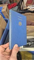 Front cover of blue cloth hardcover book De Profundis by Oscar Wilde