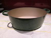 Oblique view of Le Creuset Dutch oven