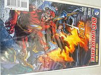 Front cover of bagged comic showing title, issue number, characters