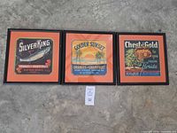 All three framed prints side by side