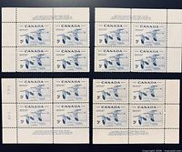 All four corner plate blocks displayed